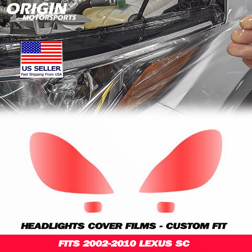 2002-2010 Lexus SC Precut Headlight PPF Clear Paint Protection Film Kit 2002-2010 Lexus SC Precut Headlight PPF Clear Paint Protection Film Kit