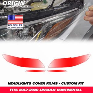 2017-2020 Lincoln CONTINENTAL Precut Headlight PPF Clear Paint Protection Film Kit