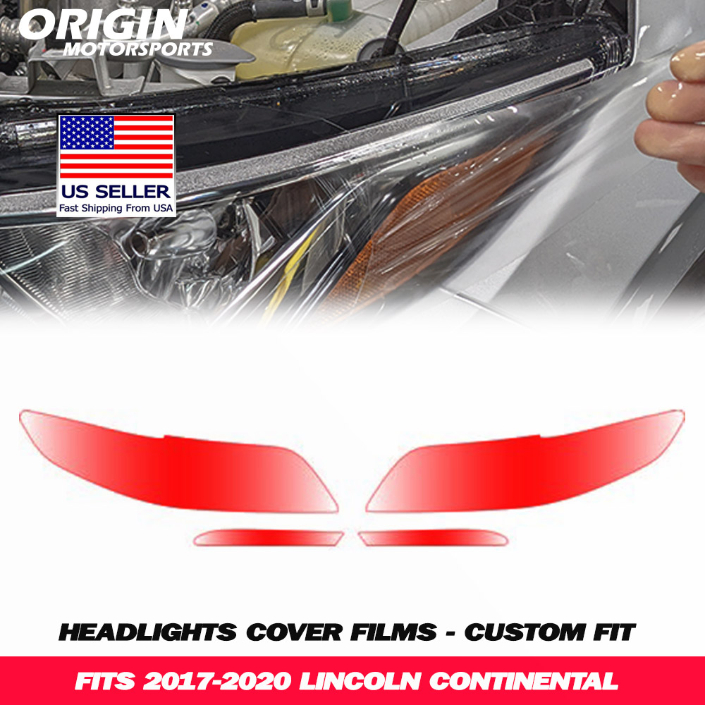 2017-2020 Lincoln CONTINENTAL Precut Headlight PPF Clear Paint Protection Film Kit 2017-2020 Lincoln CONTINENTAL Precut Headlight PPF Clear Paint Protection Film Kit