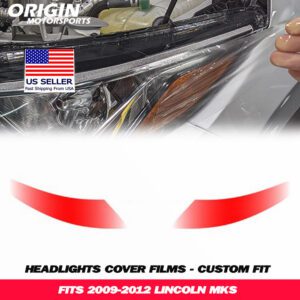 2009-2012 Lincoln MKS Precut Headlight PPF Clear Paint Protection Film Kit 2009-2012 Lincoln MKS Precut Headlight PPF Clear Paint Protection Film Kit