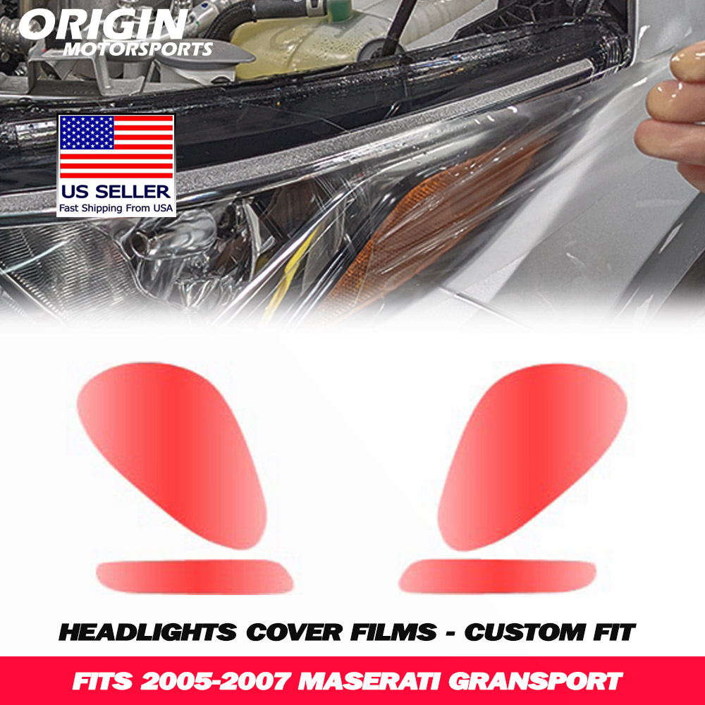 2005-2007 Maserati GRANSPORT Precut Headlight PPF Clear Paint Protection Film Kit 2005-2007 Maserati GRANSPORT Precut Headlight PPF Clear Paint Protection Film Kit