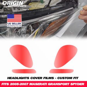 2005-2007 Maserati GRANSPORT SPYDER Precut Headlight PPF Clear Paint Protection Film Kit