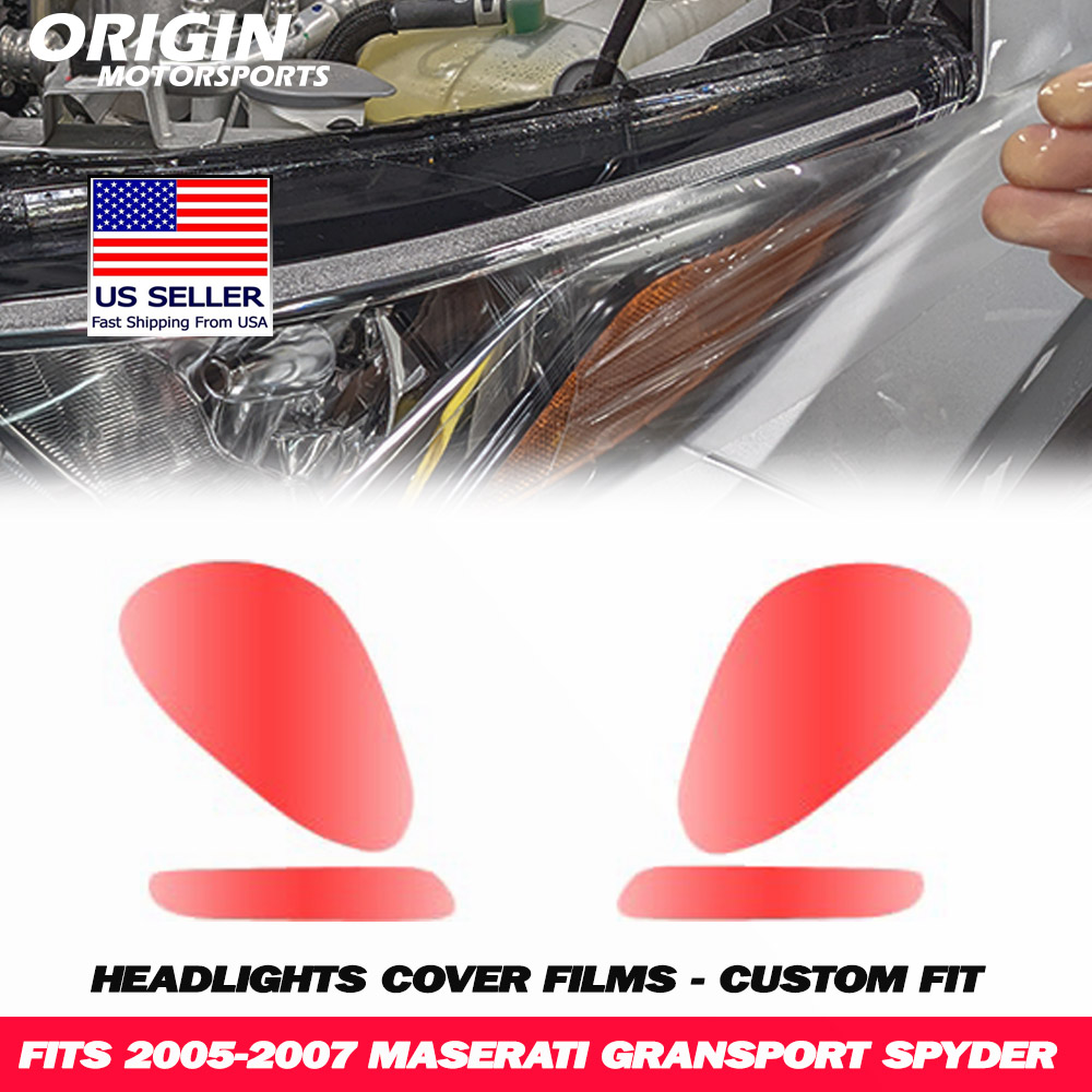 2005-2007 Maserati GRANSPORT SPYDER Precut Headlight PPF Clear Paint Protection Film Kit 2005-2007 Maserati GRANSPORT SPYDER Precut Headlight PPF Clear Paint Protection Film Kit