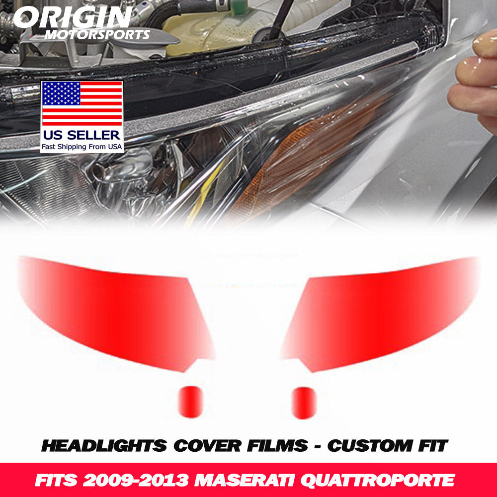 2009-2013 Maserati QUATTROPORTE Precut Headlight PPF Clear Paint Protection Film Kit 2009-2013 Maserati QUATTROPORTE Precut Headlight PPF Clear Paint Protection Film Kit
