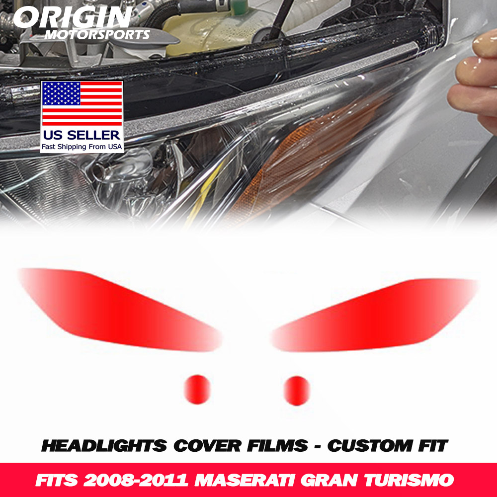 2008-2011 Maserati GRAN TURISMO Precut Headlight PPF Clear Paint Protection Film Kit 2008-2011 Maserati GRAN TURISMO Precut Headlight PPF Clear Paint Protection Film Kit