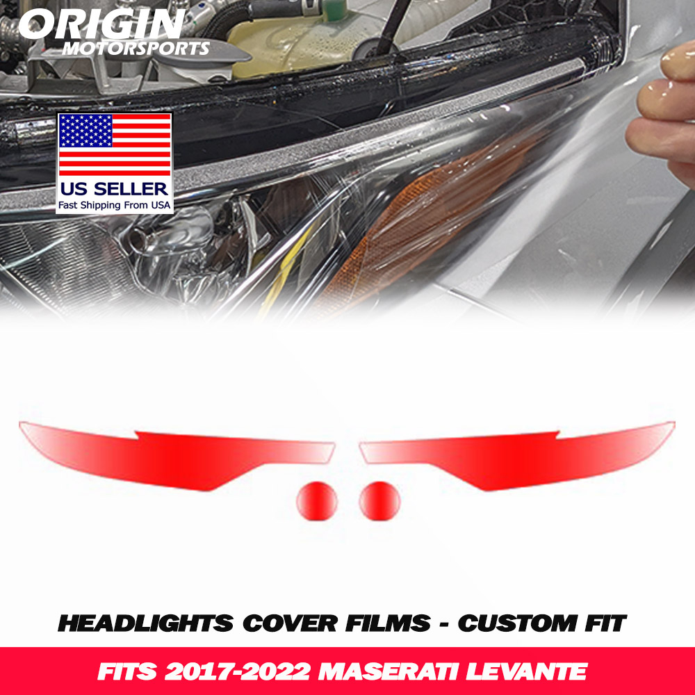 2017-2022 Maserati LEVANTE Precut Headlight PPF Clear Paint Protection Film Kit 2017-2022 Maserati LEVANTE Precut Headlight PPF Clear Paint Protection Film Kit