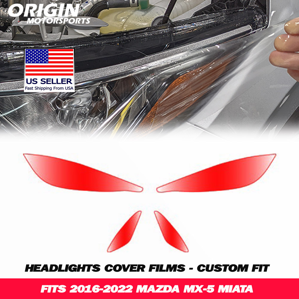 2016-2022 Mazda MX-5 MIATA Precut Headlight PPF Clear Paint Protection Film Kit 2016-2022 Mazda MX-5 MIATA Precut Headlight PPF Clear Paint Protection Film Kit