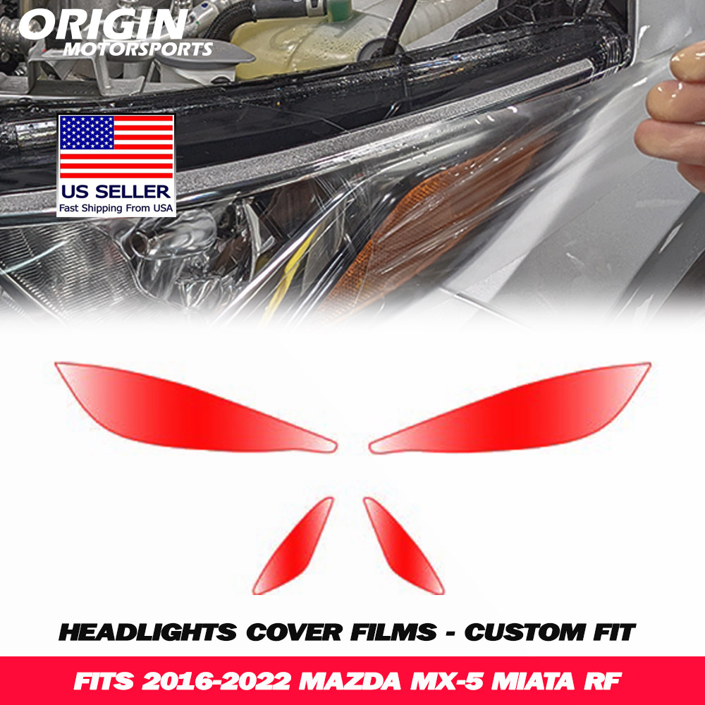 2016-2022 Mazda MX-5 MIATA RF Precut Headlight PPF Clear Paint Protection Film Kit 2016-2022 Mazda MX-5 MIATA RF Precut Headlight PPF Clear Paint Protection Film Kit