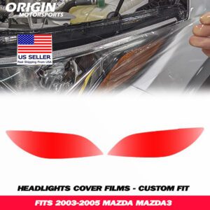 2003-2005 Mazda MAZDA3 Precut Headlight PPF Clear Paint Protection Film Kit 2003-2005 Mazda MAZDA3 Precut Headlight PPF Clear Paint Protection Film Kit