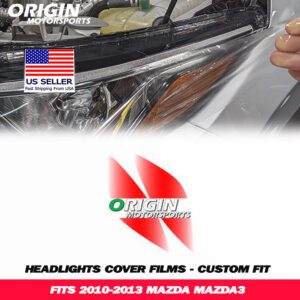 2010-2013 Mazda MAZDA3 Precut Headlight PPF Clear Paint Protection Film Kit