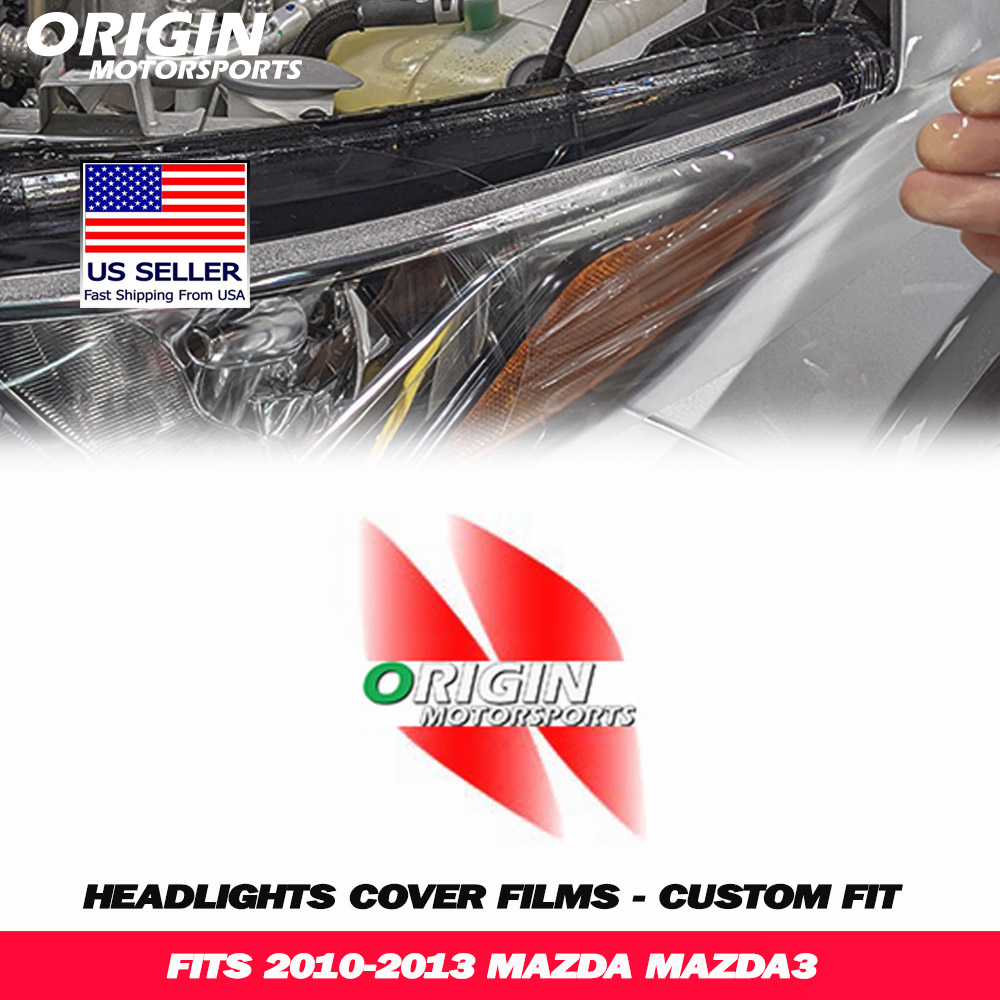 2010-2013 Mazda MAZDA3 Precut Headlight PPF Clear Paint Protection Film Kit 2010-2013 Mazda MAZDA3 Precut Headlight PPF Clear Paint Protection Film Kit
