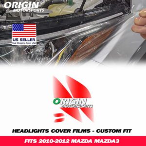 2010-2012 Mazda MAZDA3 Precut Headlight PPF Clear Paint Protection Film Kit 2010-2012 Mazda MAZDA3 Precut Headlight PPF Clear Paint Protection Film Kit