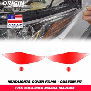 2014-2016 Mazda MAZDA3 Precut Headlight PPF Clear Paint Protection Film Kit 2014-2016 Mazda MAZDA3 Precut Headlight PPF Clear Paint Protection Film Kit