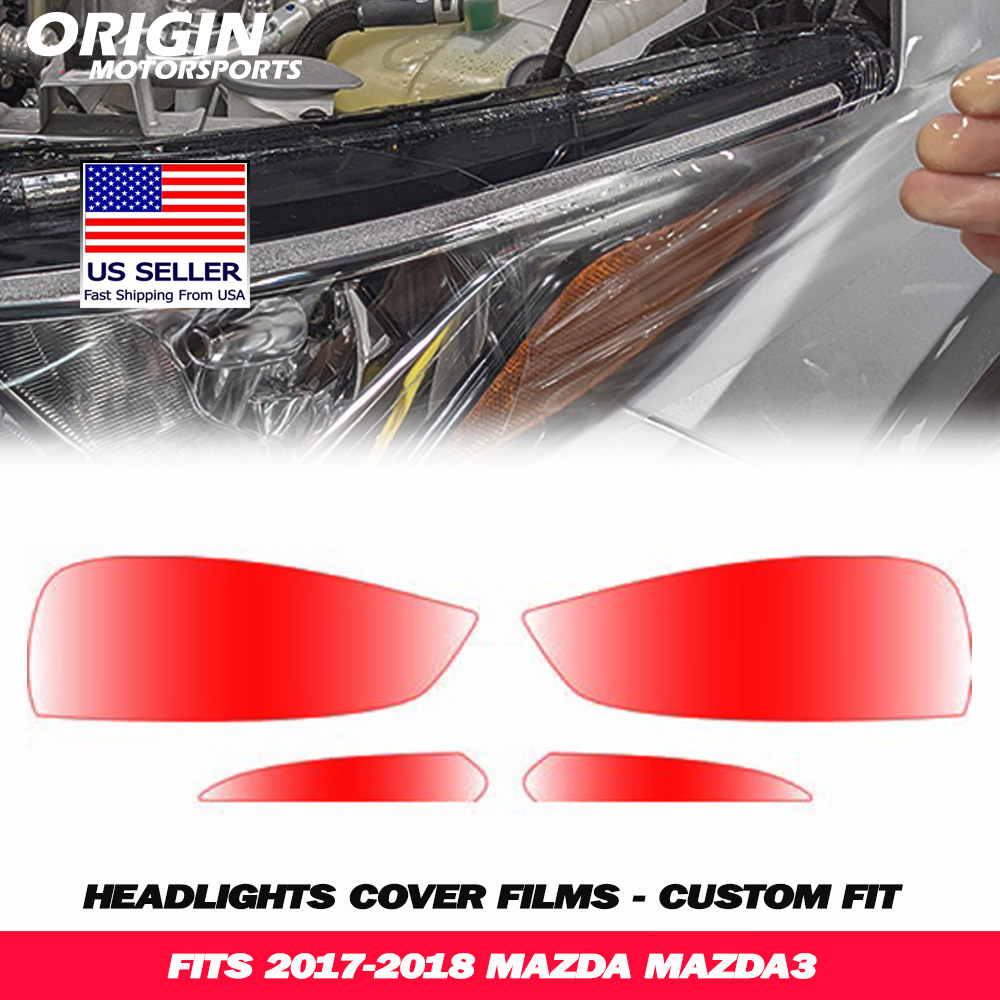 2017-2018 Mazda MAZDA3 Precut Headlight PPF Clear Paint Protection Film Kit