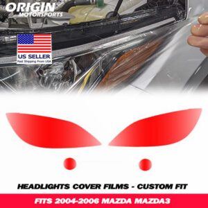 2004-2006 Mazda MAZDA3 Precut Headlight PPF Clear Paint Protection Film Kit 2004-2006 Mazda MAZDA3 Precut Headlight PPF Clear Paint Protection Film Kit