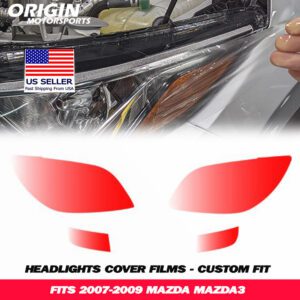 2007-2009 Mazda MAZDA3 Precut Headlight PPF Clear Paint Protection Film Kit 2007-2009 Mazda MAZDA3 Precut Headlight PPF Clear Paint Protection Film Kit