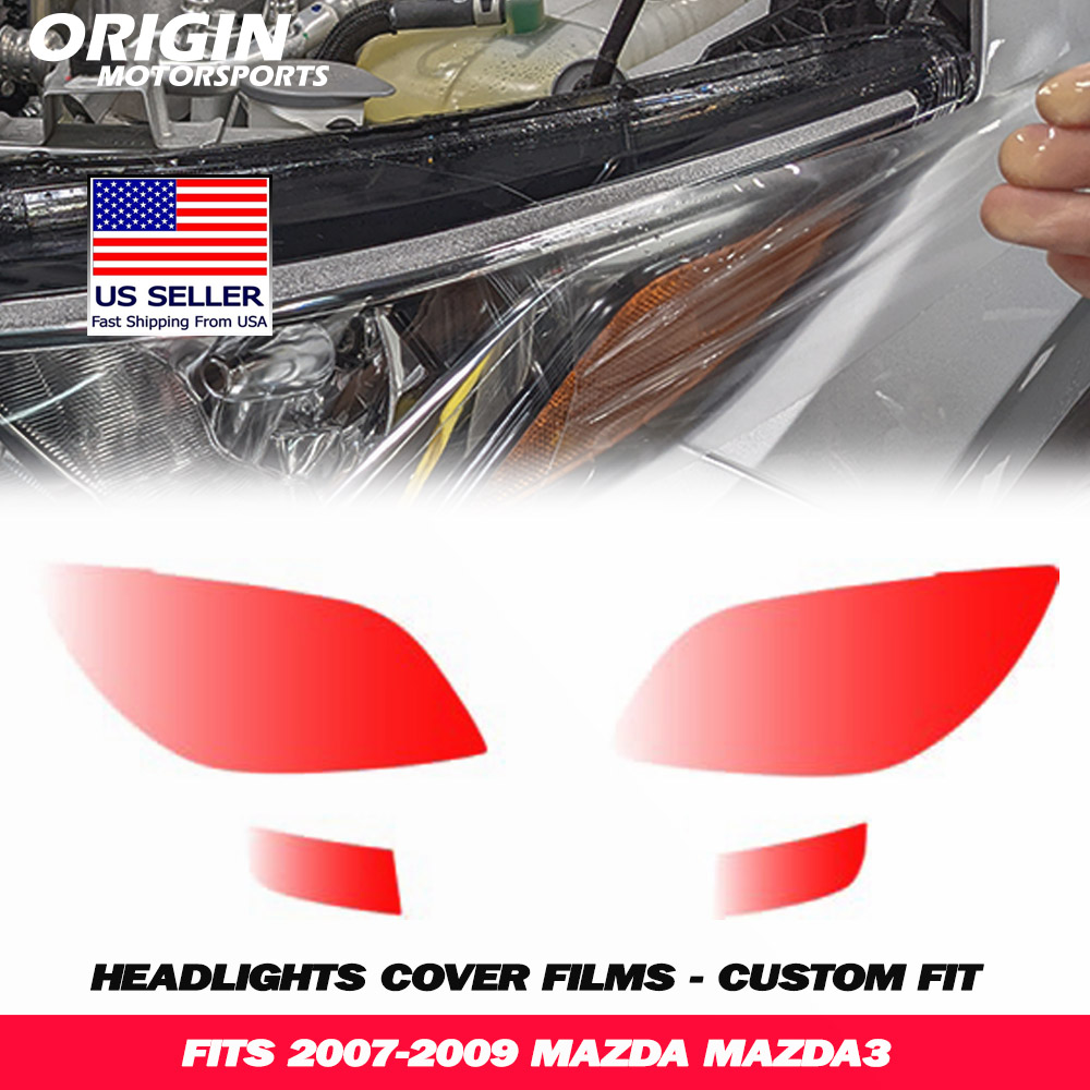 2007-2009 Mazda MAZDA3 Precut Headlight PPF Clear Paint Protection Film Kit 2007-2009 Mazda MAZDA3 Precut Headlight PPF Clear Paint Protection Film Kit
