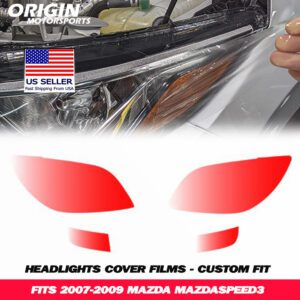 2007-2009 Mazda MAZDASPEED3 Precut Headlight PPF Clear Paint Protection Film Kit 2007-2009 Mazda MAZDASPEED3 Precut Headlight PPF Clear Paint Protection Film Kit
