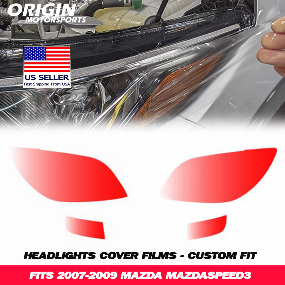 2007-2009 Mazda MAZDASPEED3 Precut Headlight PPF Clear Paint Protection Film Kit 2007-2009 Mazda MAZDASPEED3 Precut Headlight PPF Clear Paint Protection Film Kit