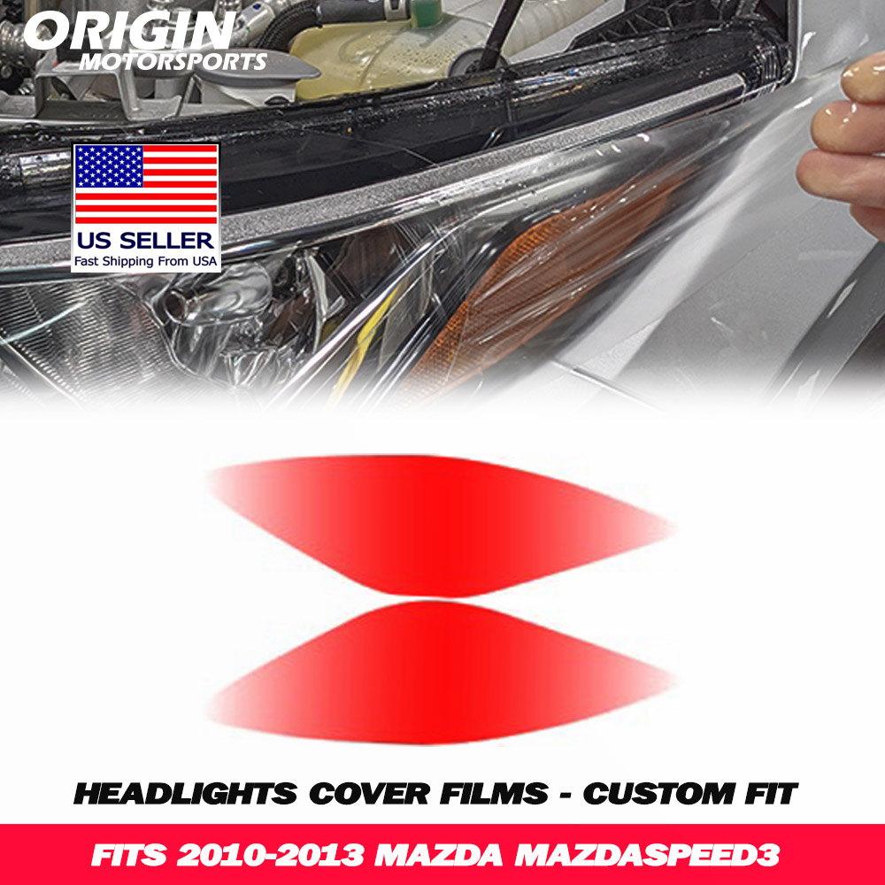 2010-2013 Mazda MAZDASPEED3 Precut Headlight PPF Clear Paint Protection Film Kit 2010-2013 Mazda MAZDASPEED3 Precut Headlight PPF Clear Paint Protection Film Kit