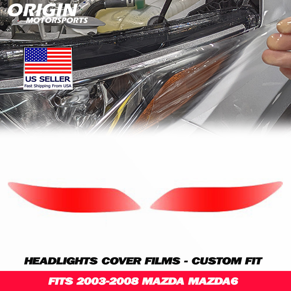 2003-2008 Mazda MAZDA6 Precut Headlight PPF Clear Paint Protection Film Kit 2003-2008 Mazda MAZDA6 Precut Headlight PPF Clear Paint Protection Film Kit