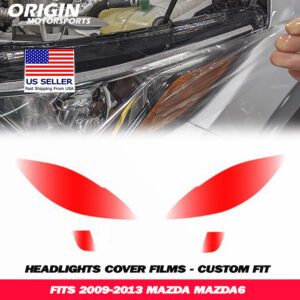 2009-2013 Mazda MAZDA6 Precut Headlight PPF Clear Paint Protection Film Kit 2009-2013 Mazda MAZDA6 Precut Headlight PPF Clear Paint Protection Film Kit