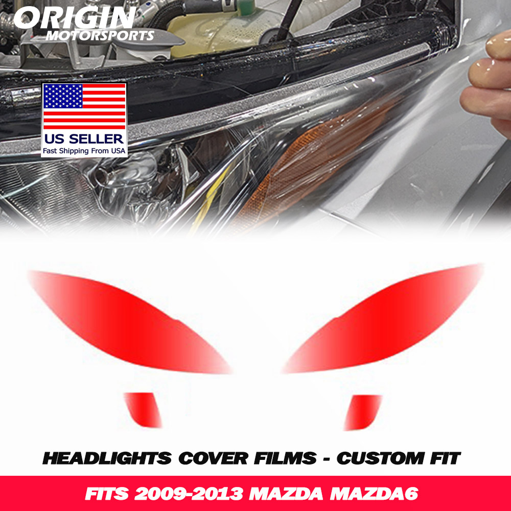 2009-2013 Mazda MAZDA6 Precut Headlight PPF Clear Paint Protection Film Kit 2009-2013 Mazda MAZDA6 Precut Headlight PPF Clear Paint Protection Film Kit