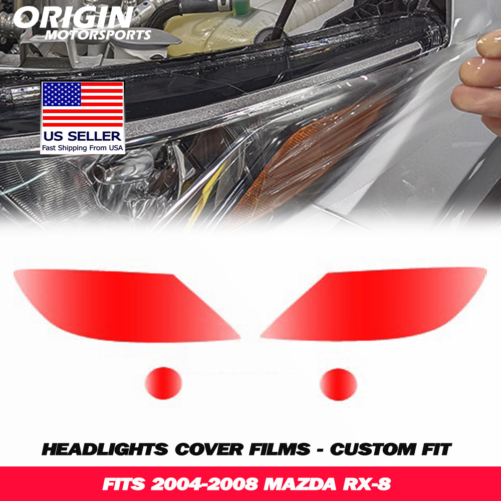 2004-2008 Mazda RX-8 Precut Headlight PPF Clear Paint Protection Film Kit 2004-2008 Mazda RX-8 Precut Headlight PPF Clear Paint Protection Film Kit