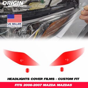2006-2007 Mazda MAZDA5 Precut Headlight PPF Clear Paint Protection Film Kit 2006-2007 Mazda MAZDA5 Precut Headlight PPF Clear Paint Protection Film Kit