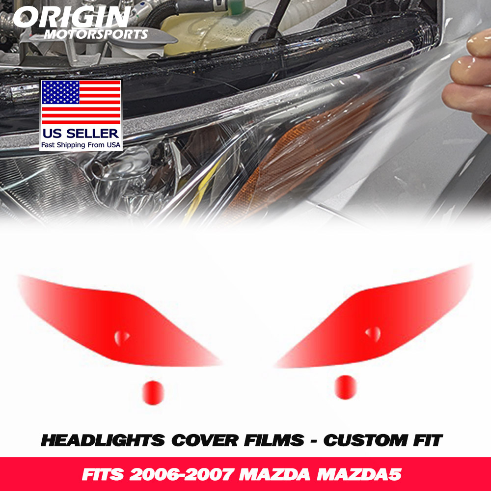 2006-2007 Mazda MAZDA5 Precut Headlight PPF Clear Paint Protection Film Kit 2006-2007 Mazda MAZDA5 Precut Headlight PPF Clear Paint Protection Film Kit