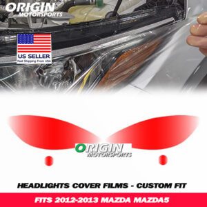 2012-2013 Mazda MAZDA5 Precut Headlight PPF Clear Paint Protection Film Kit 2012-2013 Mazda MAZDA5 Precut Headlight PPF Clear Paint Protection Film Kit