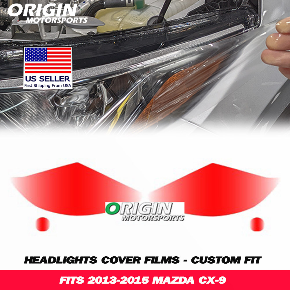 2013-2015 Mazda CX-9 Precut Headlight PPF Clear Paint Protection Film Kit 2013-2015 Mazda CX-9 Precut Headlight PPF Clear Paint Protection Film Kit