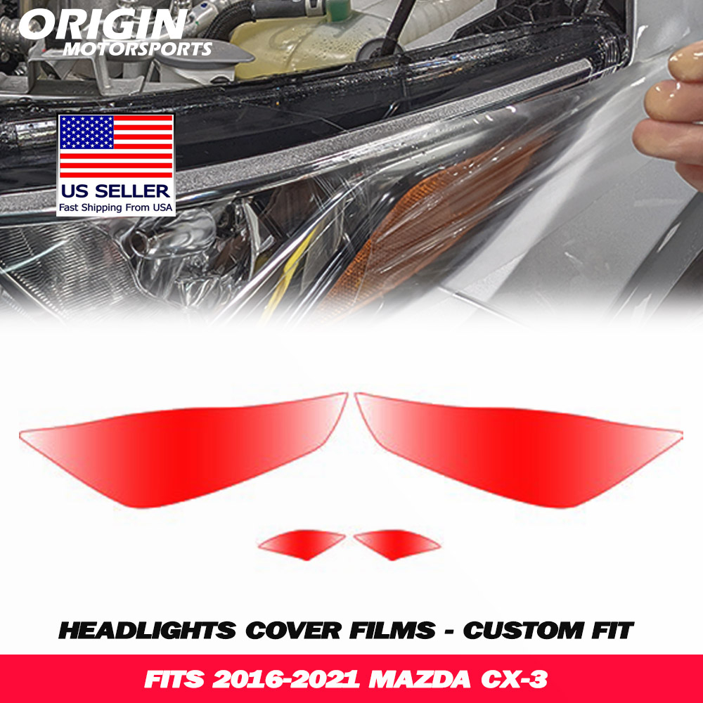2016-2021 Mazda CX-3 Precut Headlight PPF Clear Paint Protection Film Kit 2016-2021 Mazda CX-3 Precut Headlight PPF Clear Paint Protection Film Kit