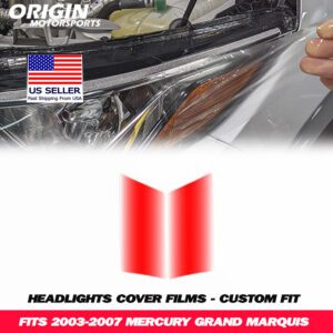 2003-2007 Mercury GRAND MARQUIS Precut Headlight PPF Clear Paint Protection Film Kit 2003-2007 Mercury GRAND MARQUIS Precut Headlight PPF Clear Paint Protection Film Kit