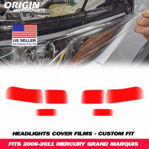 2006-2011 Mercury GRAND MARQUIS Precut Headlight PPF Clear Paint Protection Film Kit