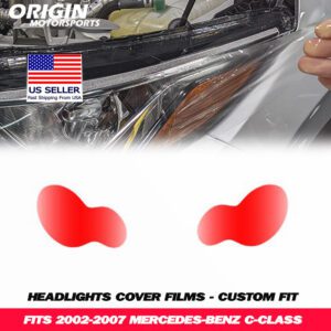 2002-2007 Mercedes-Benz C-CLASS Precut Headlight PPF Clear Paint Protection Film Kit 2002-2007 Mercedes-Benz C-CLASS Precut Headlight PPF Clear Paint Protection Film Kit