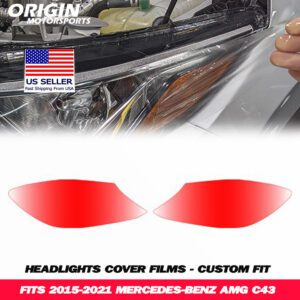 2015-2021 Mercedes-Benz AMG C43 Precut Headlight PPF Clear Paint Protection Film Kit 2015-2021 Mercedes-Benz AMG C43 Precut Headlight PPF Clear Paint Protection Film Kit
