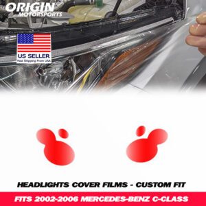 2002-2006 Mercedes-Benz C-CLASS Precut Headlight PPF Clear Paint Protection Film Kit 2002-2006 Mercedes-Benz C-CLASS Precut Headlight PPF Clear Paint Protection Film Kit