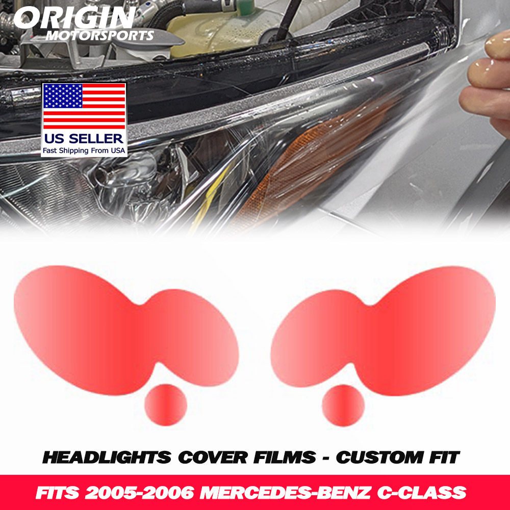 2005-2006 Mercedes-Benz C-CLASS Precut Headlight PPF Clear Paint Protection Film Kit 2005-2006 Mercedes-Benz C-CLASS Precut Headlight PPF Clear Paint Protection Film Kit