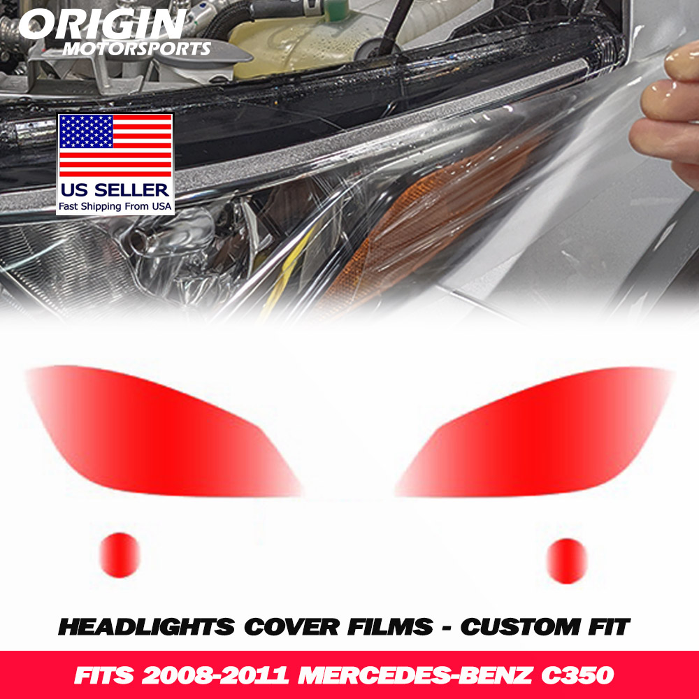 2008-2011 Mercedes-Benz C350 Precut Headlight PPF Clear Paint Protection Film Kit