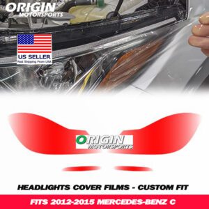 2012-2015 Mercedes-Benz C Precut Headlight PPF Clear Paint Protection Film Kit 2012-2015 Mercedes-Benz C Precut Headlight PPF Clear Paint Protection Film Kit