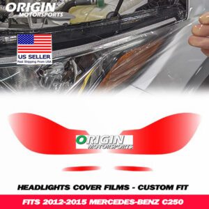 2012-2015 Mercedes-Benz C250 Precut Headlight PPF Clear Paint Protection Film Kit 2012-2015 Mercedes-Benz C250 Precut Headlight PPF Clear Paint Protection Film Kit