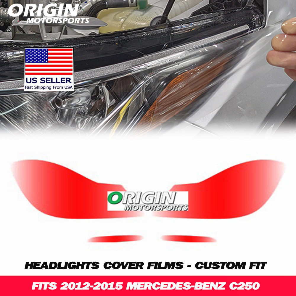 2012-2015 Mercedes-Benz C250 Precut Headlight PPF Clear Paint Protection Film Kit 2012-2015 Mercedes-Benz C250 Precut Headlight PPF Clear Paint Protection Film Kit