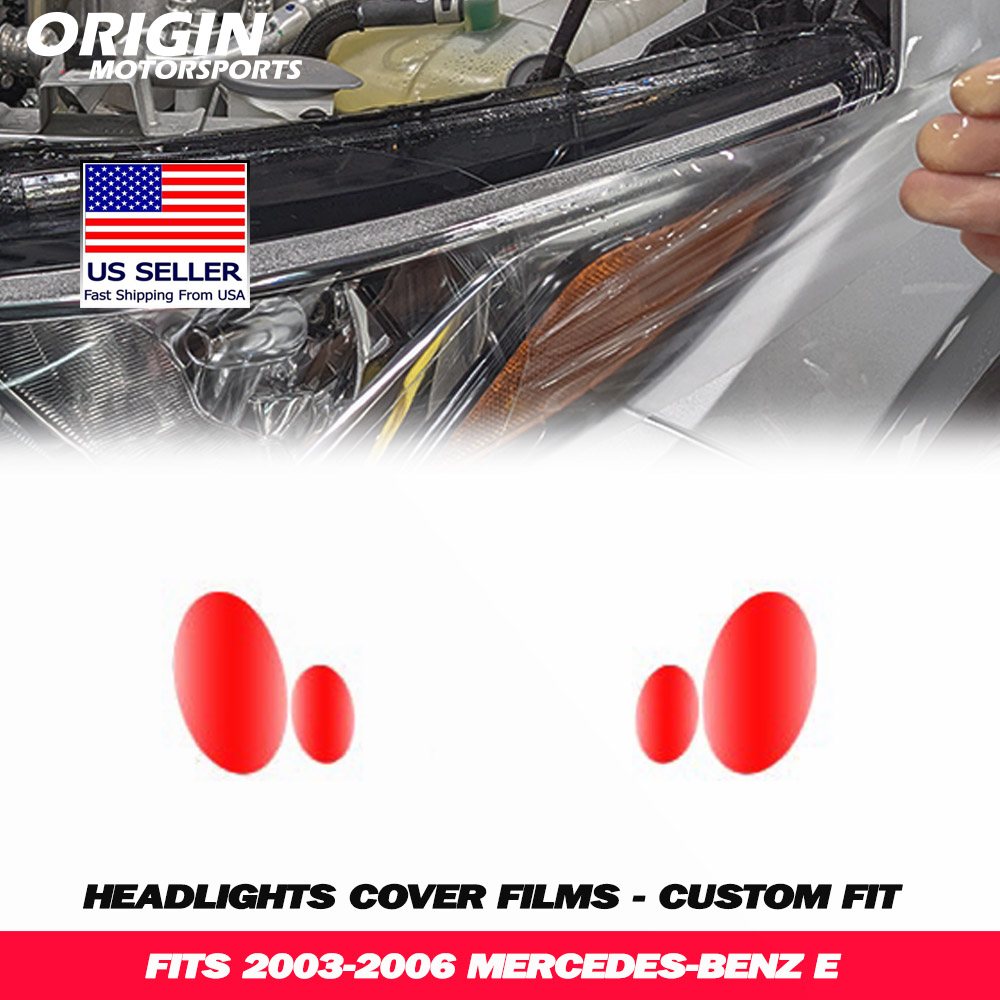 2003-2006 Mercedes-Benz E Precut Headlight PPF Clear Paint Protection Film Kit 2003-2006 Mercedes-Benz E Precut Headlight PPF Clear Paint Protection Film Kit
