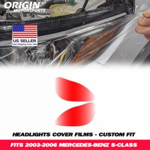 2003-2006 Mercedes-Benz S-CLASS Precut Headlight PPF Clear Paint Protection Film Kit 2003-2006 Mercedes-Benz S-CLASS Precut Headlight PPF Clear Paint Protection Film Kit