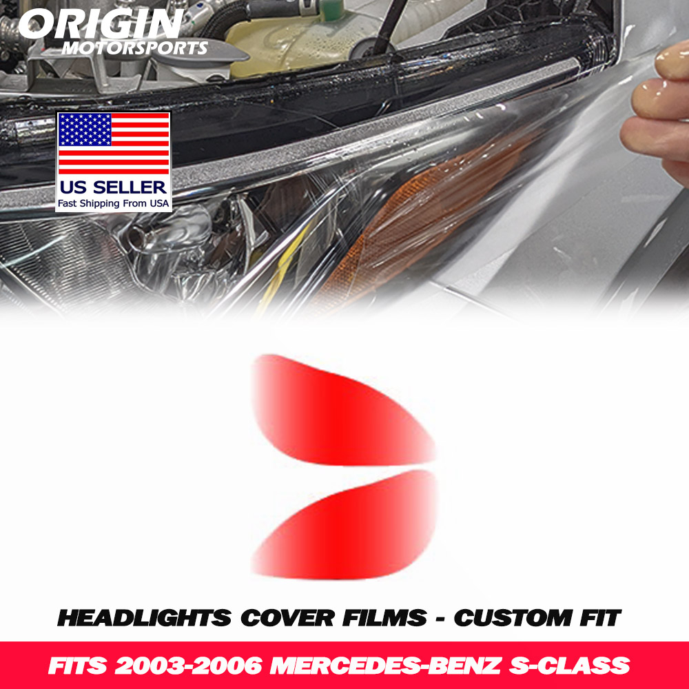 2003-2006 Mercedes-Benz S-CLASS Precut Headlight PPF Clear Paint Protection Film Kit 2003-2006 Mercedes-Benz S-CLASS Precut Headlight PPF Clear Paint Protection Film Kit