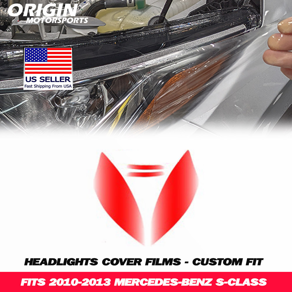 2010-2013 Mercedes-Benz S-CLASS Precut Headlight PPF Clear Paint Protection Film Kit 2010-2013 Mercedes-Benz S-CLASS Precut Headlight PPF Clear Paint Protection Film Kit