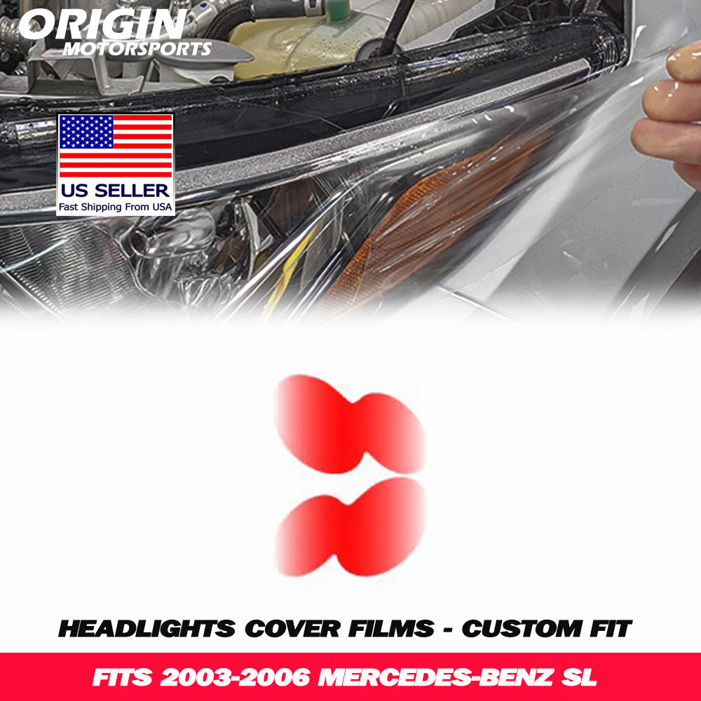 2003-2006 Mercedes-Benz SL Precut Headlight PPF Clear Paint Protection Film Kit 2003-2006 Mercedes-Benz SL Precut Headlight PPF Clear Paint Protection Film Kit
