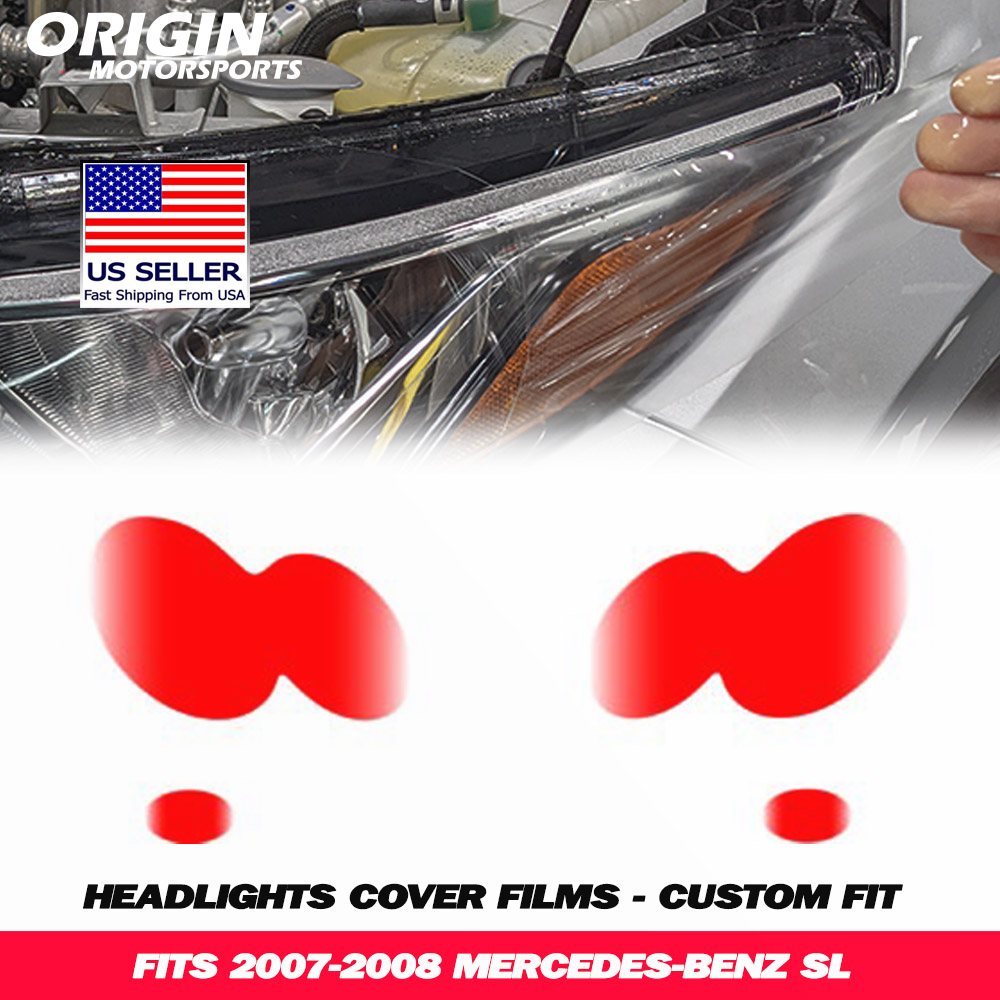 2007-2008 Mercedes-Benz SL Precut Headlight PPF Clear Paint Protection Film Kit 2007-2008 Mercedes-Benz SL Precut Headlight PPF Clear Paint Protection Film Kit