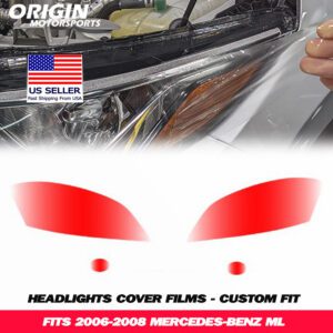 2006-2008 Mercedes-Benz ML Precut Headlight PPF Clear Paint Protection Film Kit 2006-2008 Mercedes-Benz ML Precut Headlight PPF Clear Paint Protection Film Kit